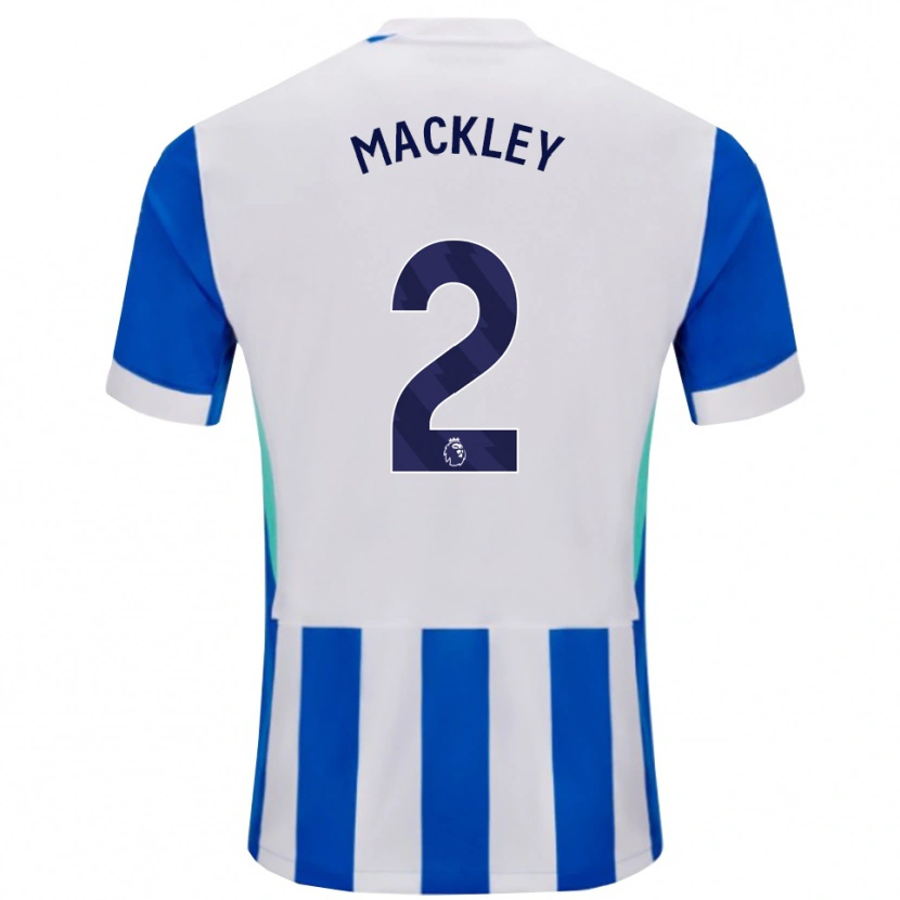Danxen Criança Camisola Callum Mackley #2 Azul Branco Principal 2025/26 Camisa Brasil