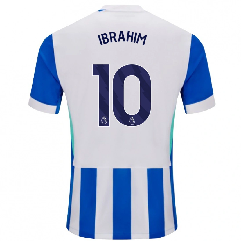 Danxen Criança Camisola Younes Ibrahim #10 Azul Branco Principal 2025/26 Camisa Brasil