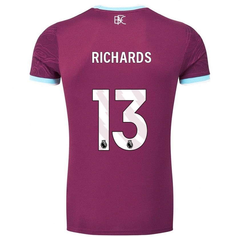 Danxen Criança Camisola Jade Richards #13 Borgonha Azul Celeste Principal 2025/26 Camisa Brasil