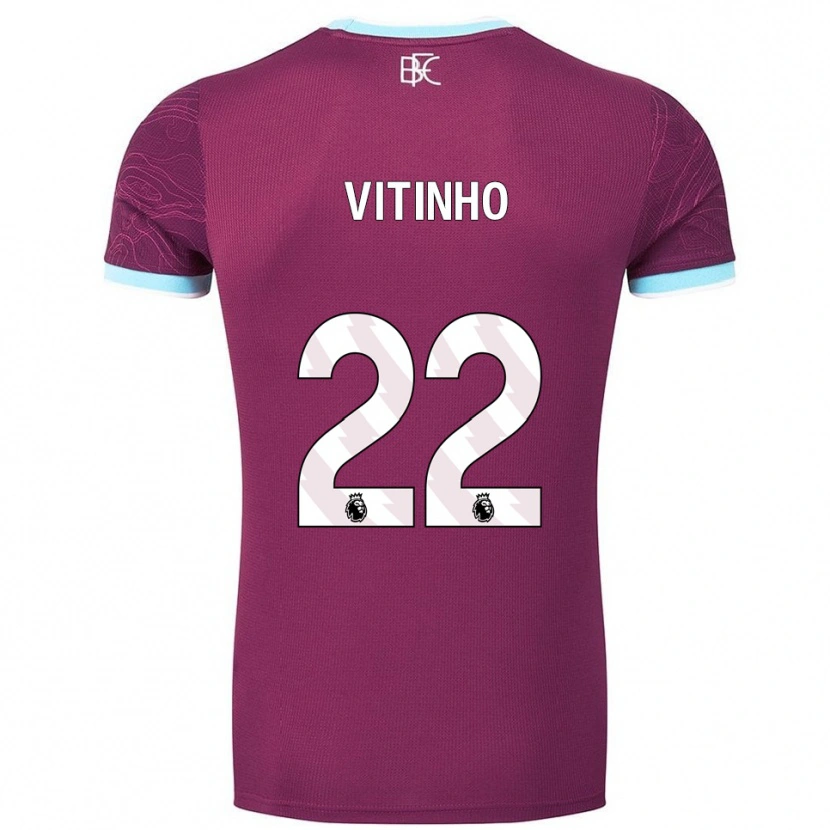 Danxen Criança Camisola Vitinho #22 Borgonha Azul Celeste Principal 2025/26 Camisa Brasil