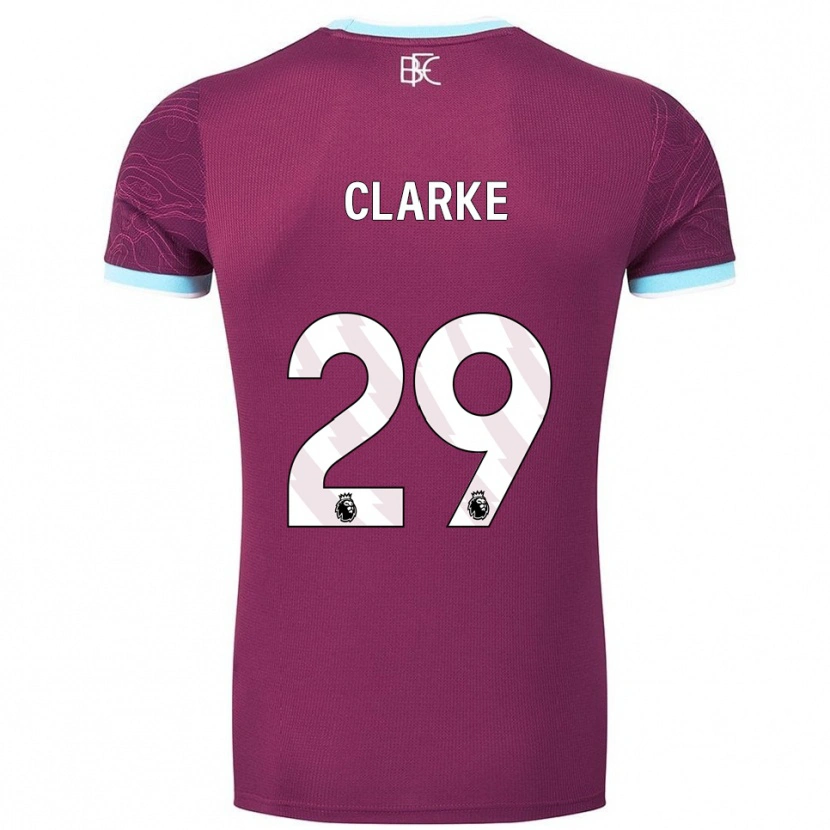 Danxen Criança Camisola Abby Clarke #29 Borgonha Azul Celeste Principal 2025/26 Camisa Brasil