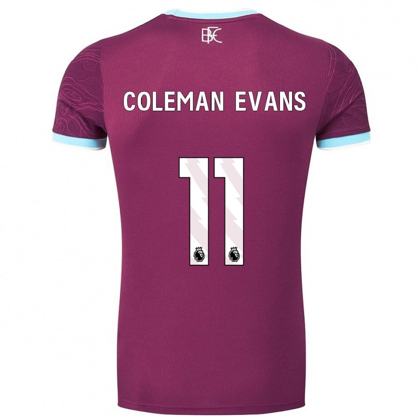 Danxen Criança Camisola Amaya Coleman-Evans #11 Borgonha Azul Celeste Principal 2025/26 Camisa Brasil