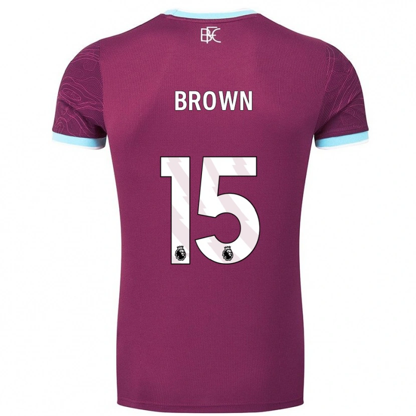 Danxen Criança Camisola Kian Mcmahon-Brown #15 Borgonha Azul Celeste Principal 2025/26 Camisa Brasil