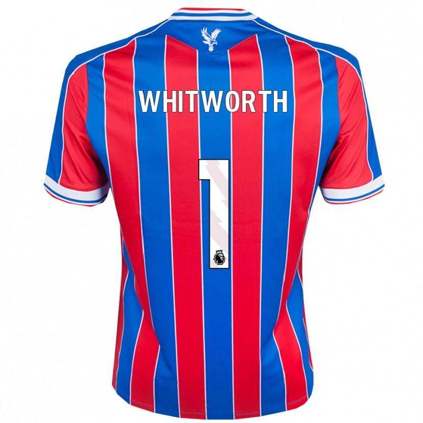 Danxen Criança Camisola Harry Whitworth #1 Azul Vermelho Branco Principal 2025/26 Camisa Brasil