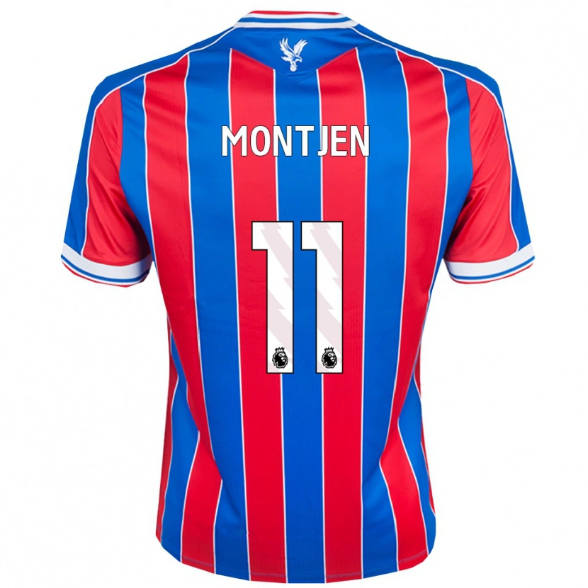 Danxen Criança Camisola David Montjen #11 Azul Vermelho Branco Principal 2025/26 Camisa Brasil