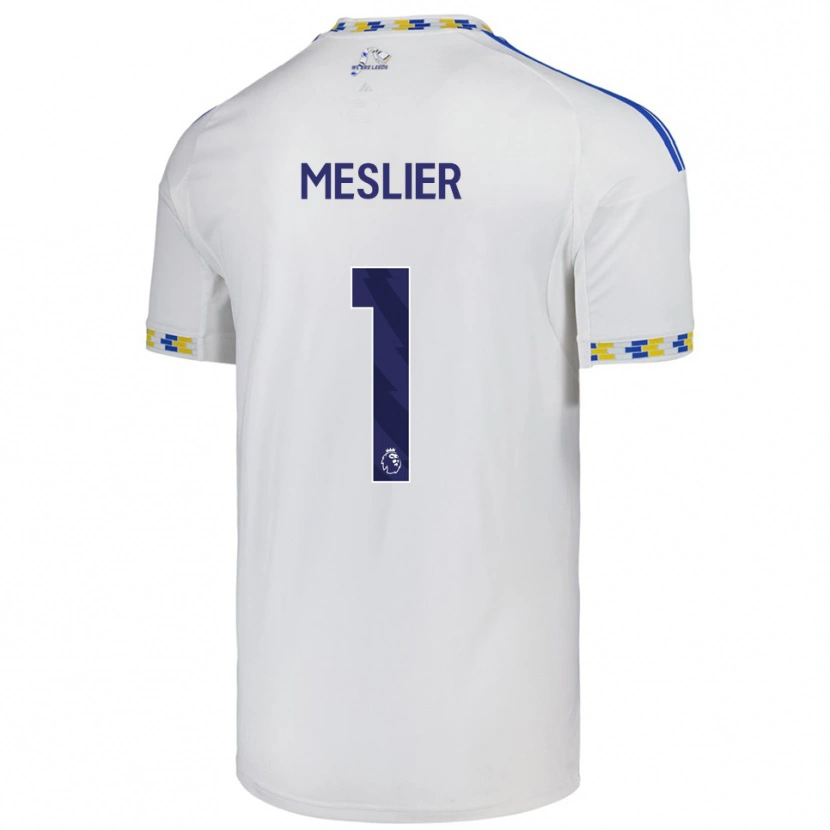 Danxen Criança Camisola Illan Meslier #1 Branco Azul Principal 2025/26 Camisa Brasil