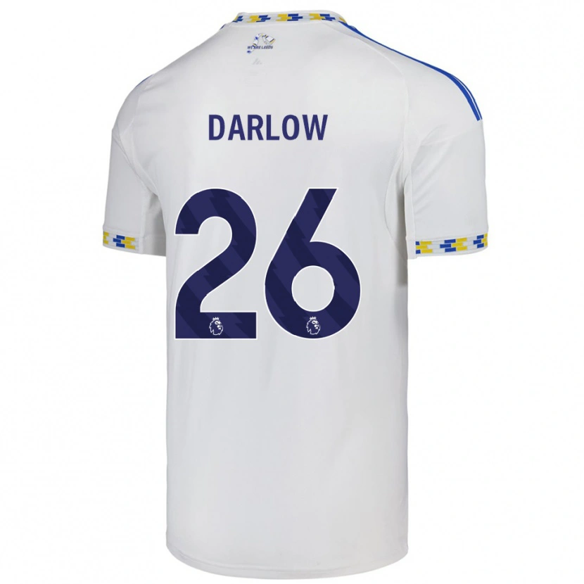 Danxen Criança Camisola Karl Darlow #26 Branco Azul Principal 2025/26 Camisa Brasil