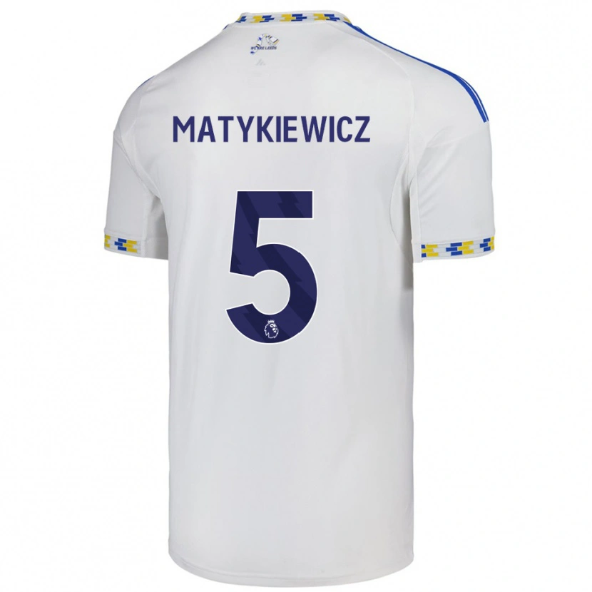 Danxen Criança Camisola Luke Matykiewicz #5 Branco Azul Principal 2025/26 Camisa Brasil