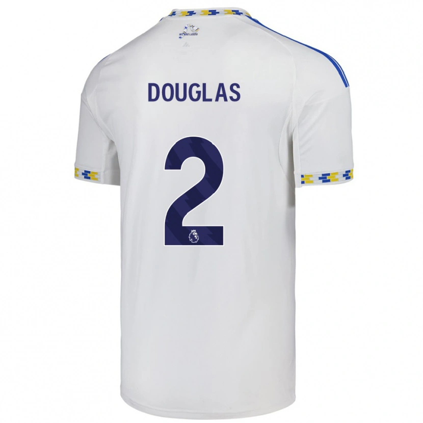 Danxen Criança Camisola Connor Douglas #2 Branco Azul Principal 2025/26 Camisa Brasil