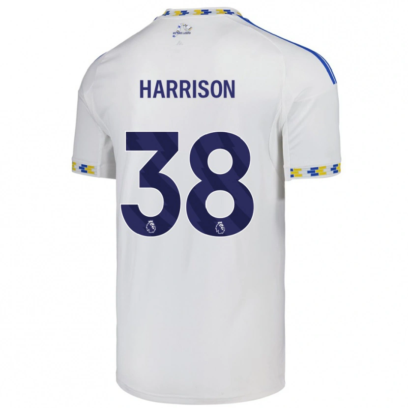 Danxen Criança Camisola Jack Harrison #38 Branco Azul Principal 2025/26 Camisa Brasil