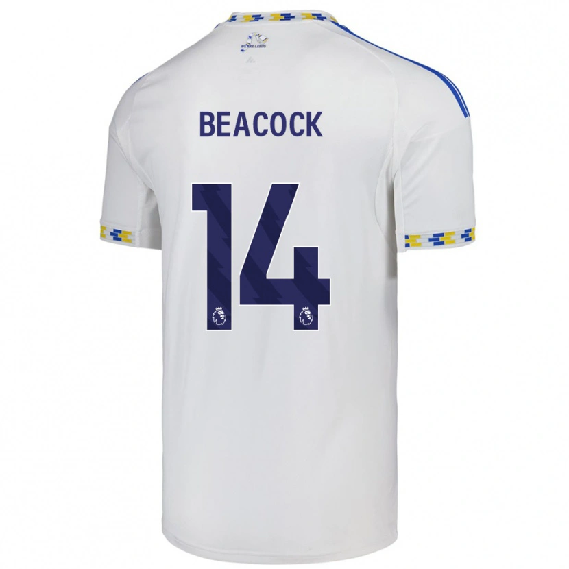 Danxen Criança Camisola Molly Beacock #14 Branco Azul Principal 2025/26 Camisa Brasil
