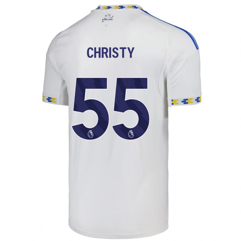 Danxen Criança Camisola Harry Christy #55 Branco Azul Principal 2025/26 Camisa Brasil