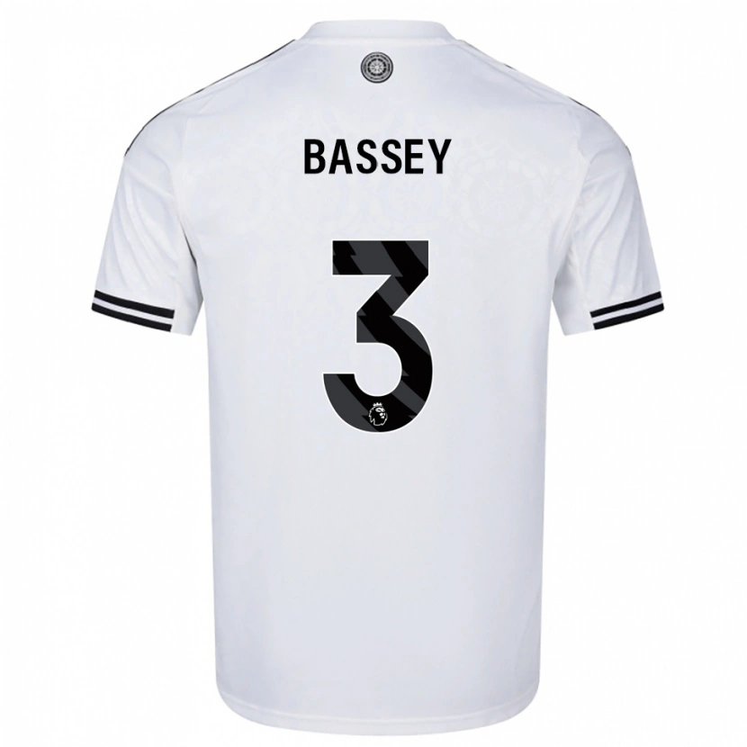 Danxen Criança Camisola Calvin Bassey #3 Branco Preto Principal 2025/26 Camisa Brasil