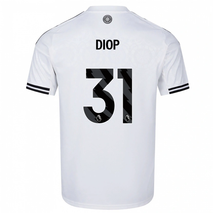 Danxen Criança Camisola Issa Diop #31 Branco Preto Principal 2025/26 Camisa Brasil