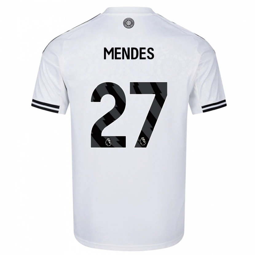Danxen Criança Camisola Megalie Mendes #27 Branco Preto Principal 2025/26 Camisa Brasil
