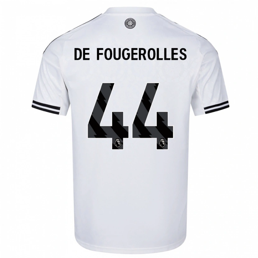 Danxen Criança Camisola Luc De Fougerolles #44 Branco Preto Principal 2025/26 Camisa Brasil