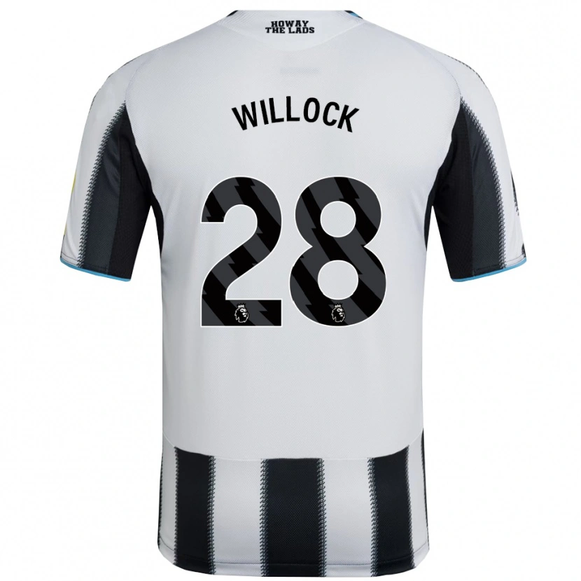 Danxen Criança Camisola Joe Willock #28 Preto Branco Principal 2025/26 Camisa Brasil