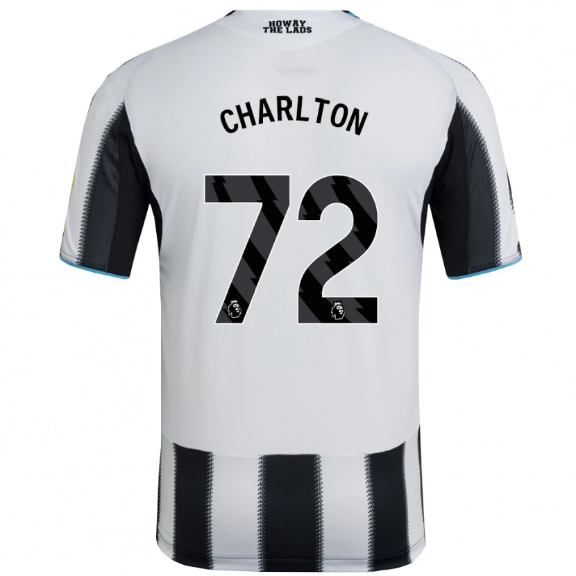 Danxen Criança Camisola Dylan Charlton #72 Preto Branco Principal 2025/26 Camisa Brasil