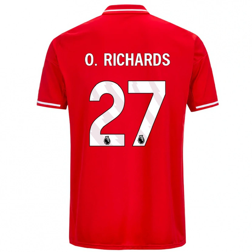Danxen Criança Camisola Omar Richards #27 Vermelho Branco Principal 2025/26 Camisa Brasil