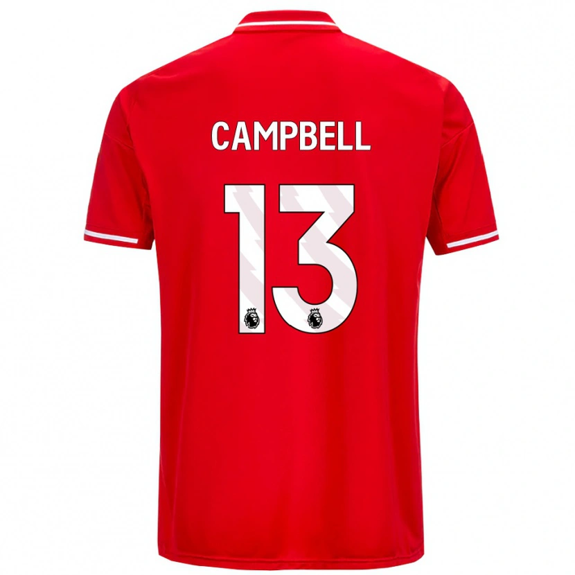 Danxen Criança Camisola Luke Campbell #13 Vermelho Branco Principal 2025/26 Camisa Brasil