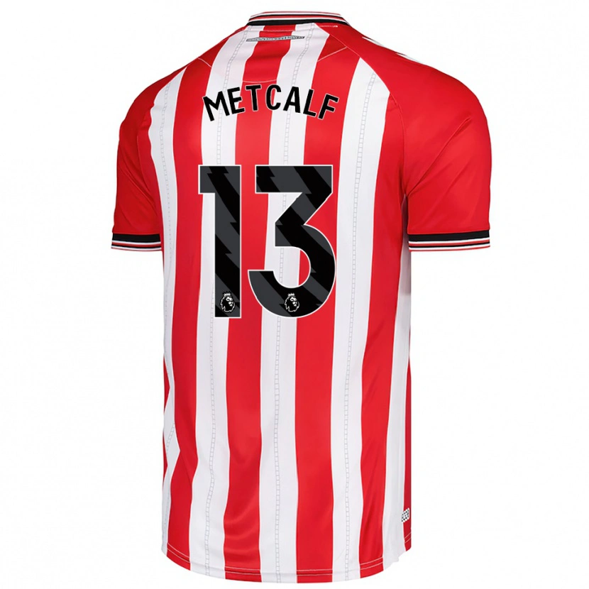 Danxen Criança Camisola Ben Metcalf #13 Vermelho Branco Principal 2025/26 Camisa Brasil