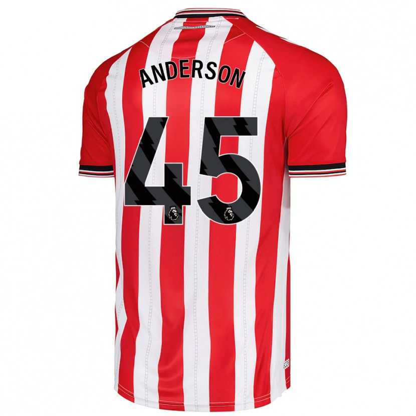Danxen Criança Camisola Joe Anderson #45 Vermelho Branco Principal 2025/26 Camisa Brasil