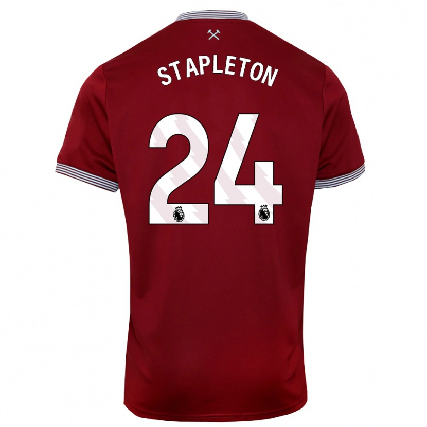 Danxen Criança Camisola Jessie Stapleton #24 Borgonha Branco Principal 2025/26 Camisa Brasil