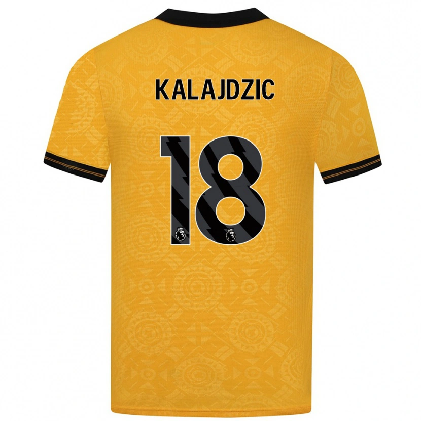 Danxen Criança Camisola Sasa Kalajdzic #18 Amarelo Preto Principal 2025/26 Camisa Brasil