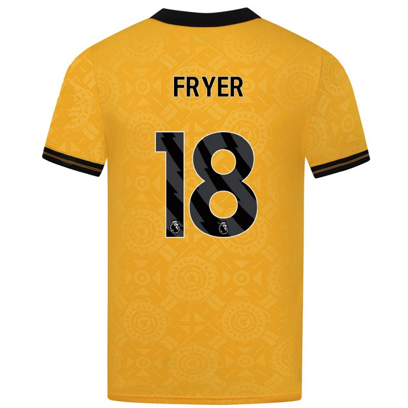 Danxen Criança Camisola Hannah Fryer #18 Amarelo Preto Principal 2025/26 Camisa Brasil