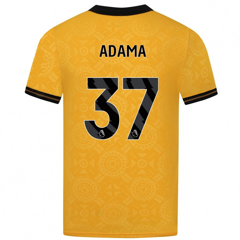 Danxen Criança Camisola Adama Traore #37 Amarelo Preto Principal 2025/26 Camisa Brasil