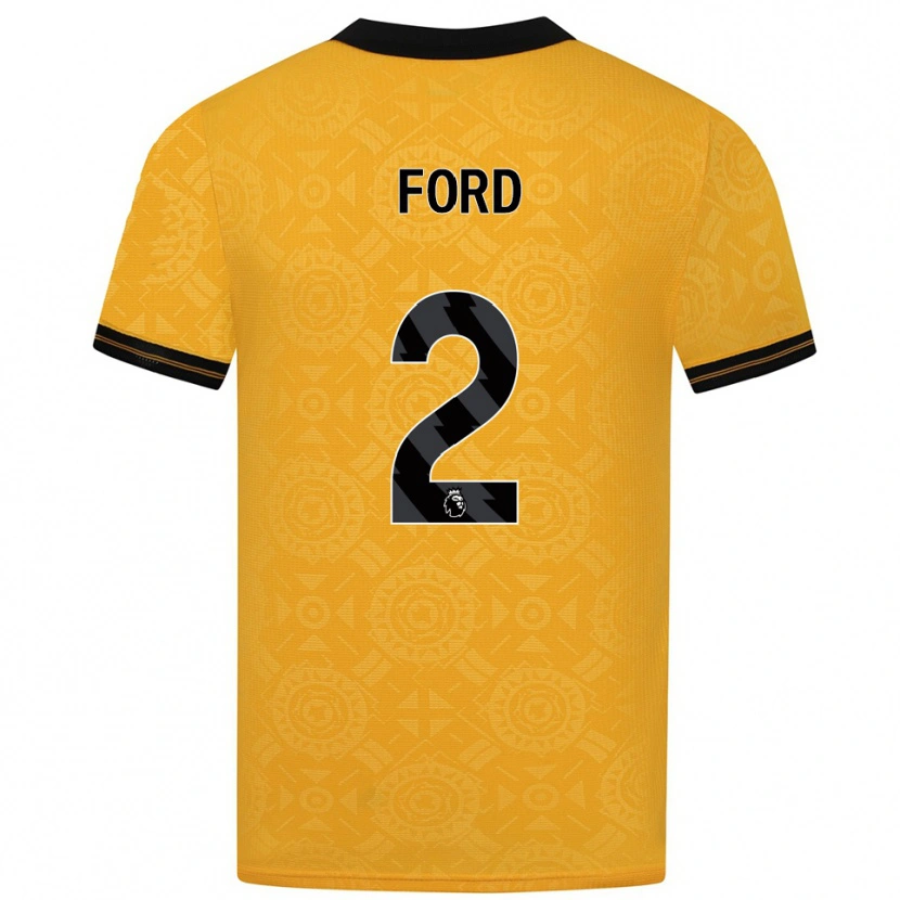 Danxen Criança Camisola Hayden Ford #2 Amarelo Preto Principal 2025/26 Camisa Brasil