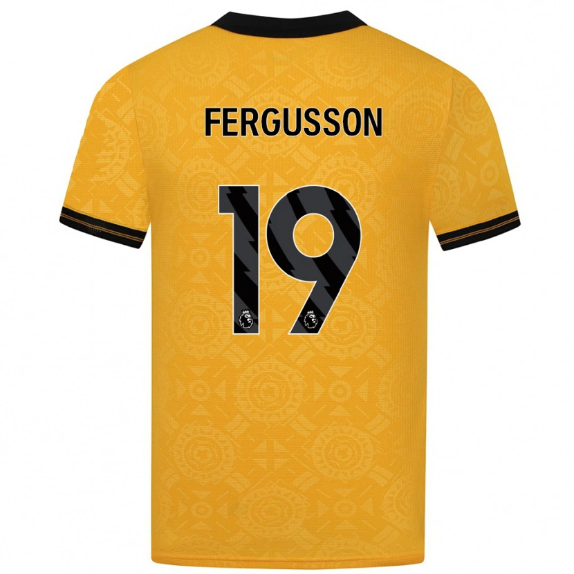 Danxen Criança Camisola Liv Fergusson #19 Amarelo Preto Principal 2025/26 Camisa Brasil
