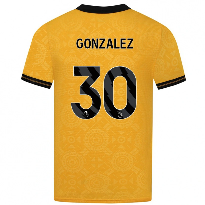 Danxen Criança Camisola Enso González #30 Amarelo Preto Principal 2025/26 Camisa Brasil