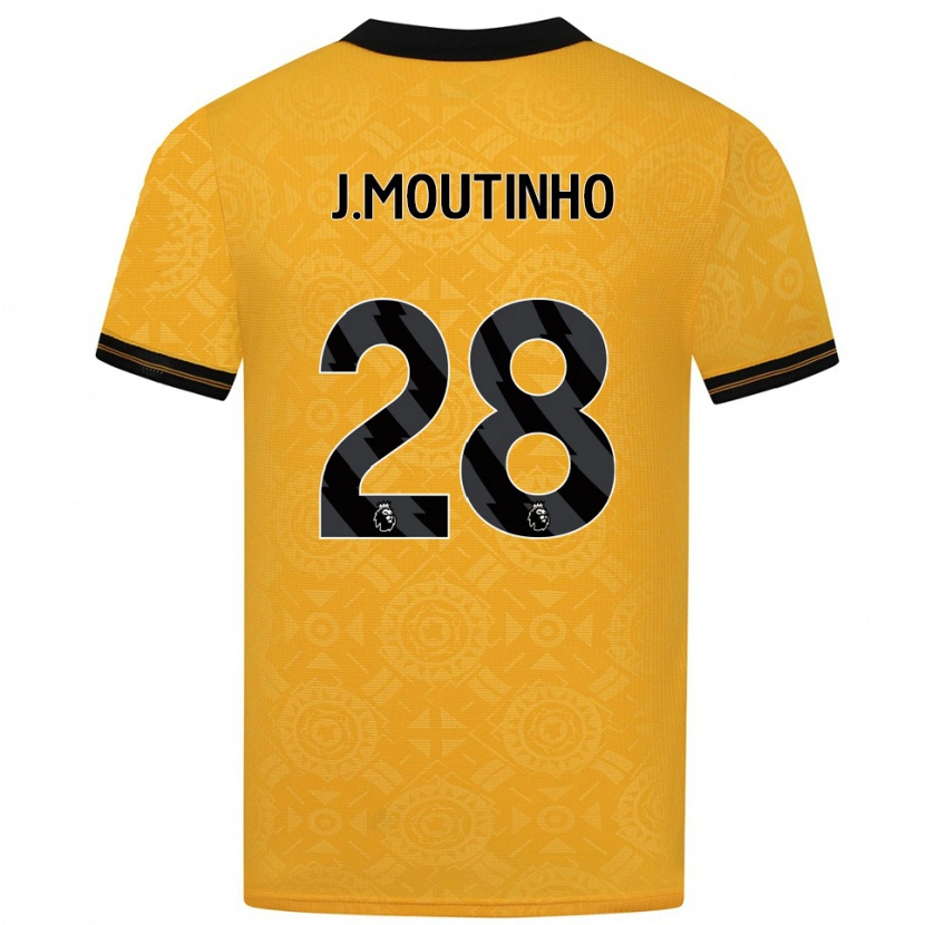 Danxen Criança Camisola Joao Moutinho #28 Amarelo Preto Principal 2025/26 Camisa Brasil
