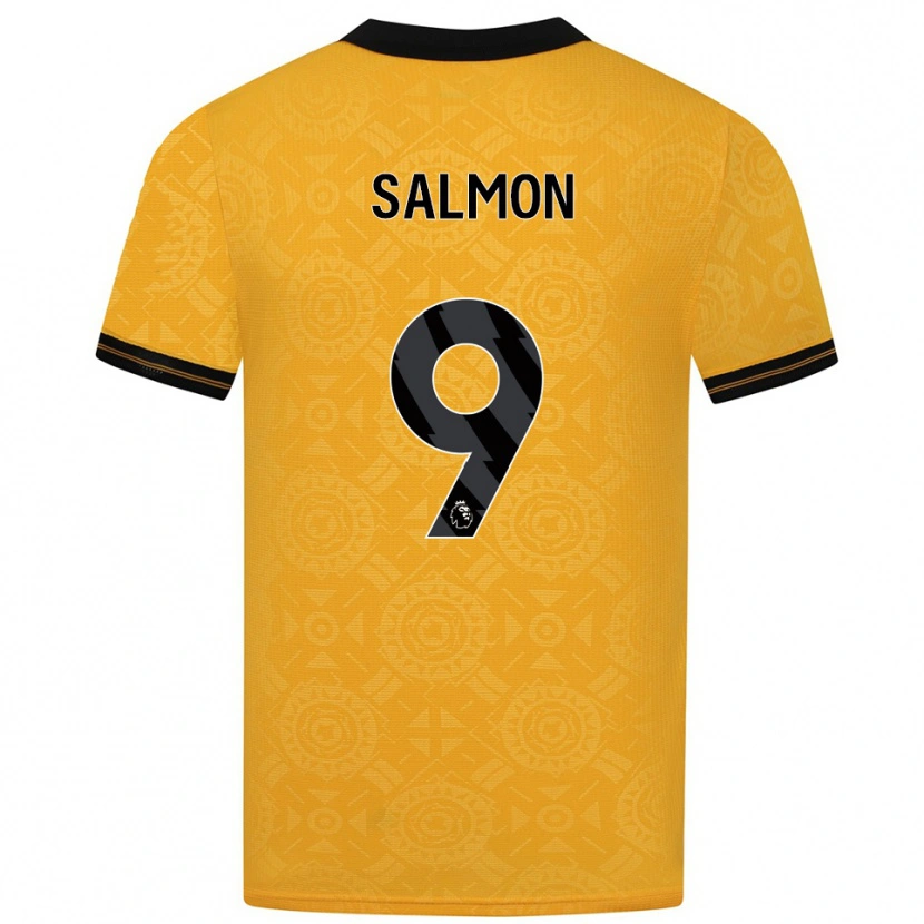 Danxen Criança Camisola Fabian Salmon #9 Amarelo Preto Principal 2025/26 Camisa Brasil