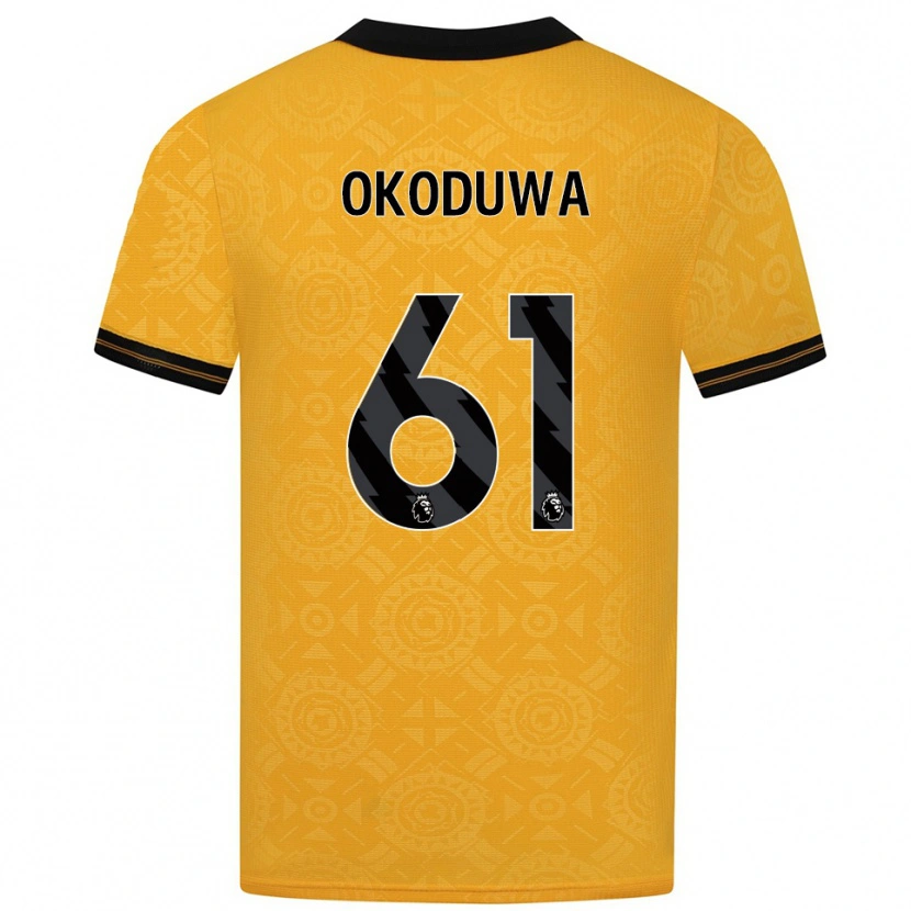 Danxen Criança Camisola Wesley Okoduwa #61 Amarelo Preto Principal 2025/26 Camisa Brasil
