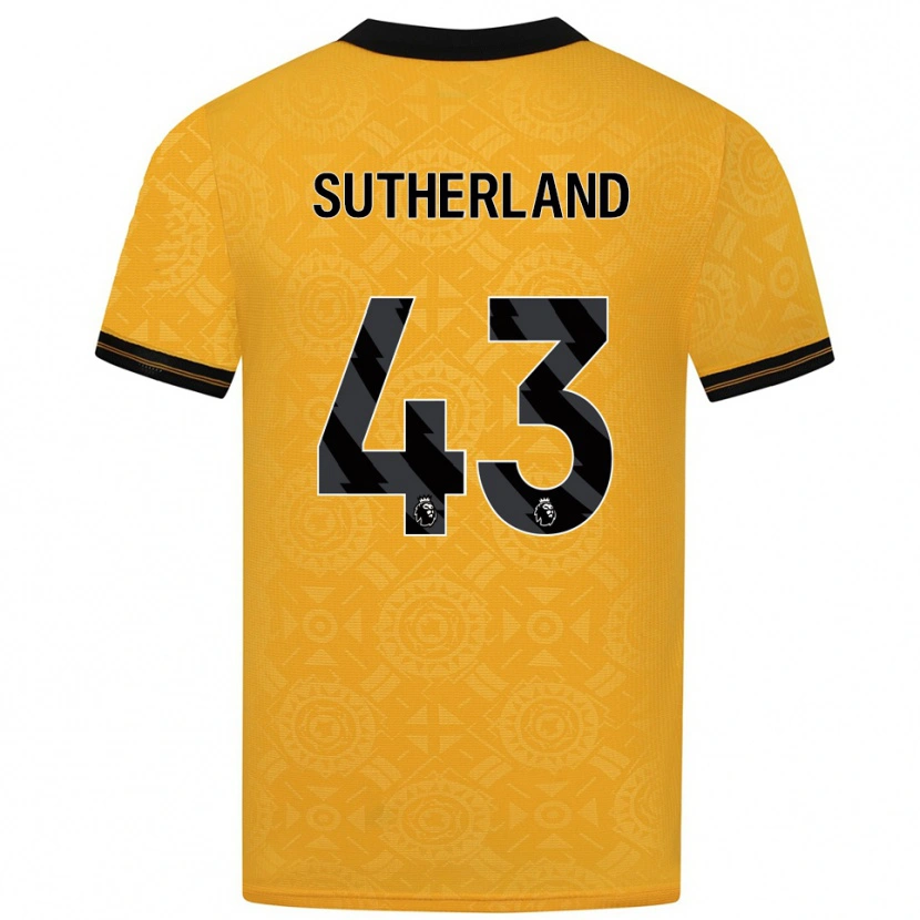 Danxen Criança Camisola Ethan Sutherland #43 Amarelo Preto Principal 2025/26 Camisa Brasil