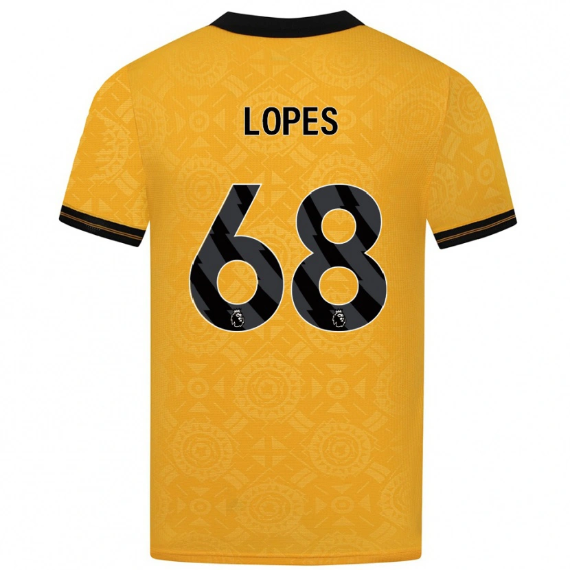 Danxen Criança Camisola Leo Lopes #68 Amarelo Preto Principal 2025/26 Camisa Brasil