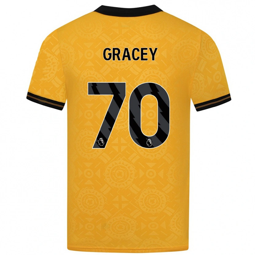 Danxen Criança Camisola Josh Gracey #70 Amarelo Preto Principal 2025/26 Camisa Brasil