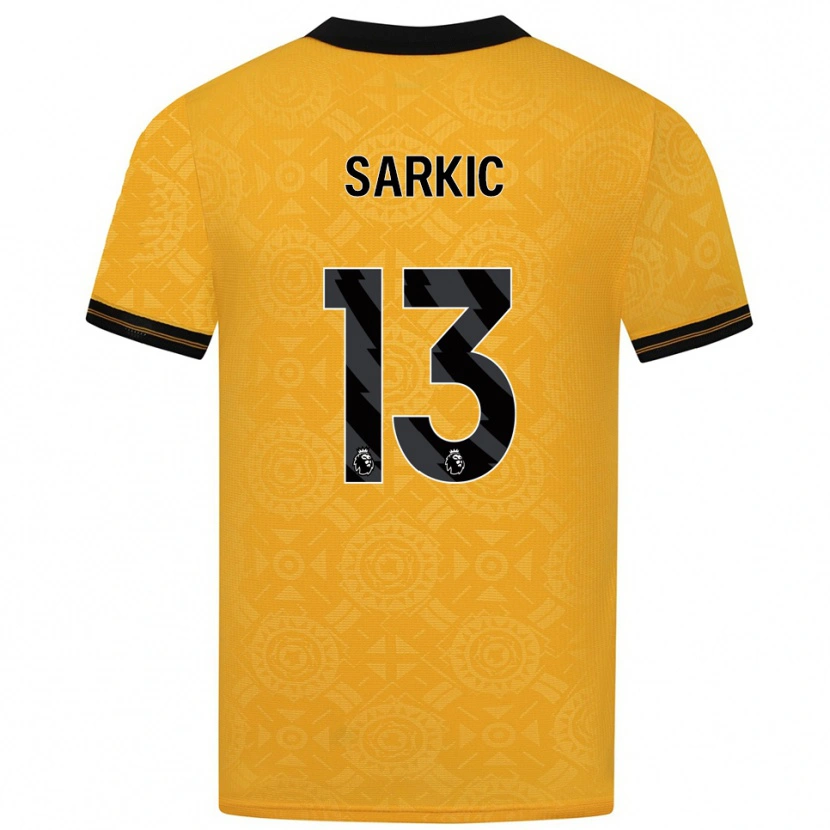 Danxen Criança Camisola Matija Sarkic #13 Amarelo Preto Principal 2025/26 Camisa Brasil