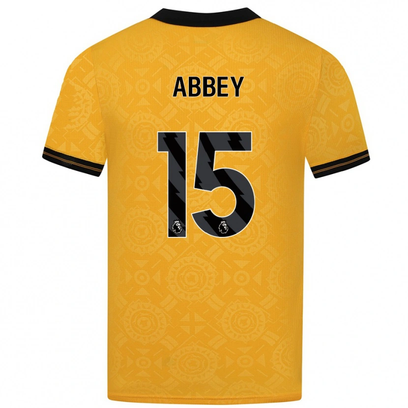 Danxen Criança Camisola Jerome Abbey #15 Amarelo Preto Principal 2025/26 Camisa Brasil