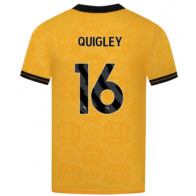 Danxen Criança Camisola Racheal Quigley #16 Amarelo Preto Principal 2025/26 Camisa Brasil