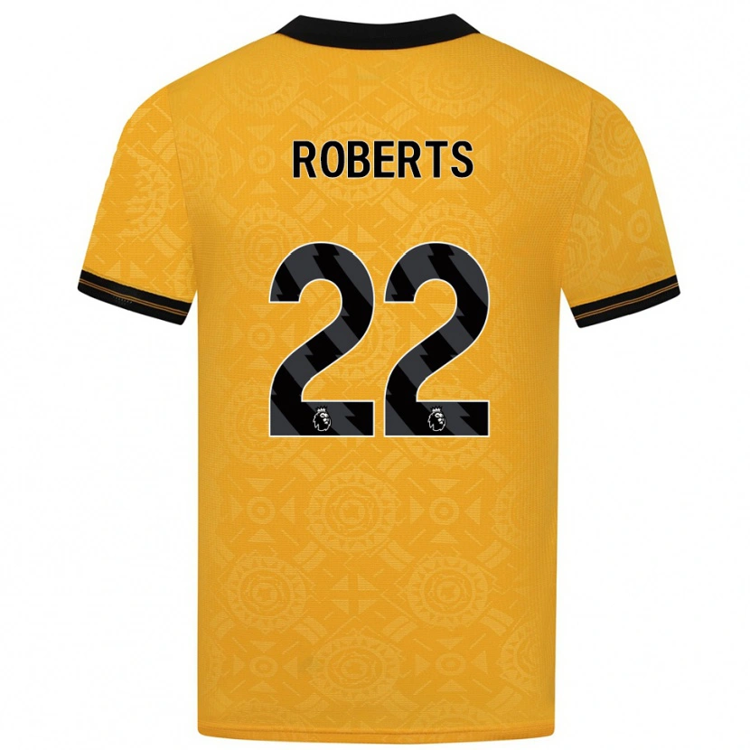 Danxen Criança Camisola Beth Roberts #22 Amarelo Preto Principal 2025/26 Camisa Brasil