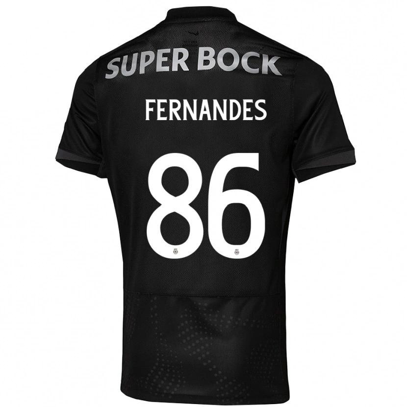 Danxen Criança Camisola Emanuel Fernandes #86 Preto Branco Alternativa 2025/26 Camisa Brasil