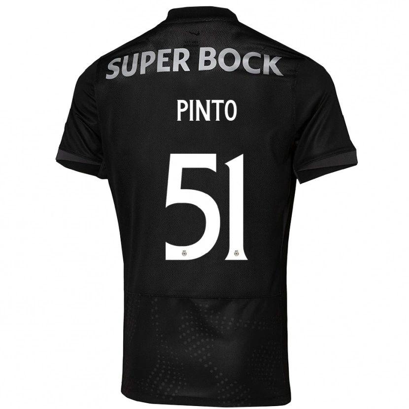 Danxen Criança Camisola Diogo Pinto #51 Preto Branco Alternativa 2025/26 Camisa Brasil