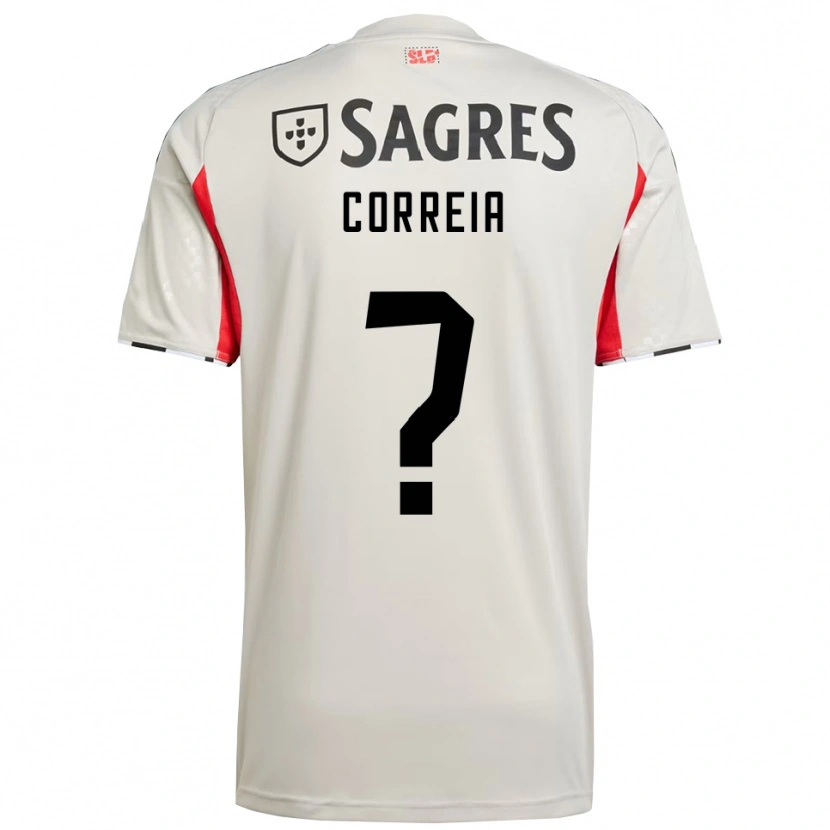 Danxen Criança Camisola Rúben Correia #0 Branco Sujo Vermelho Alternativa 2025/26 Camisa Brasil