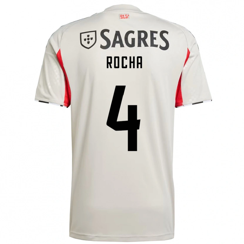 Danxen Criança Camisola Diogo Rocha #4 Branco Sujo Vermelho Alternativa 2025/26 Camisa Brasil