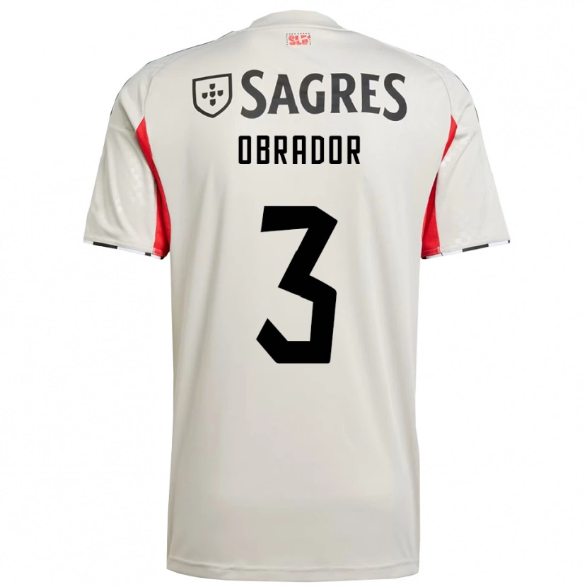 Danxen Criança Camisola Rafa Obrador #3 Branco Sujo Vermelho Alternativa 2025/26 Camisa Brasil