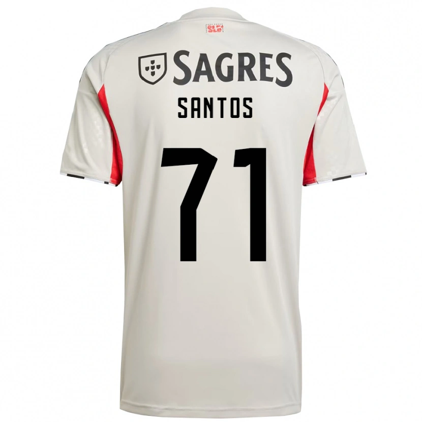 Danxen Criança Camisola Leandro Santos #71 Branco Sujo Vermelho Alternativa 2025/26 Camisa Brasil