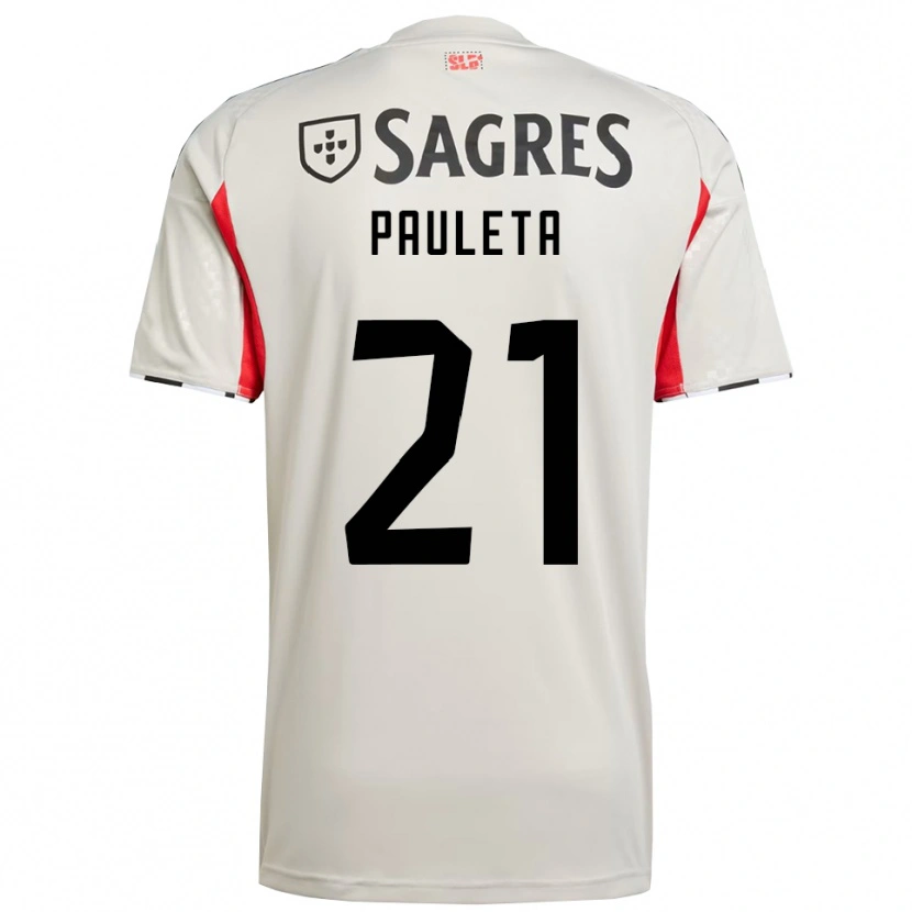 Danxen Criança Camisola Paula Domínguez Encinas #21 Branco Sujo Vermelho Alternativa 2025/26 Camisa Brasil